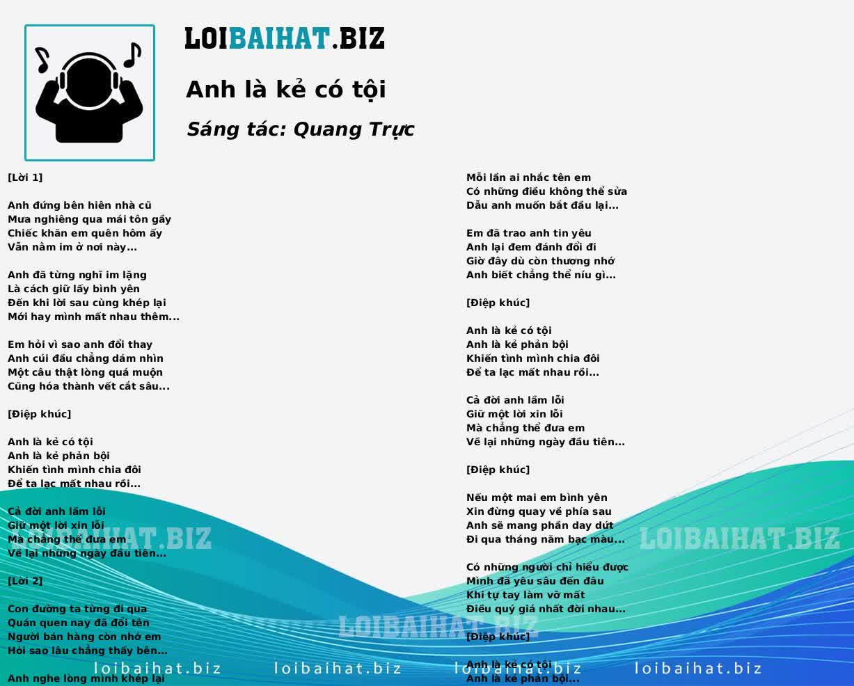 Anh là kẻ có tội