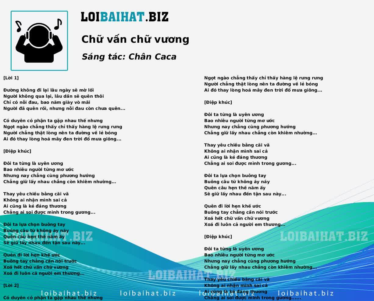 Chữ vấn chữ vương