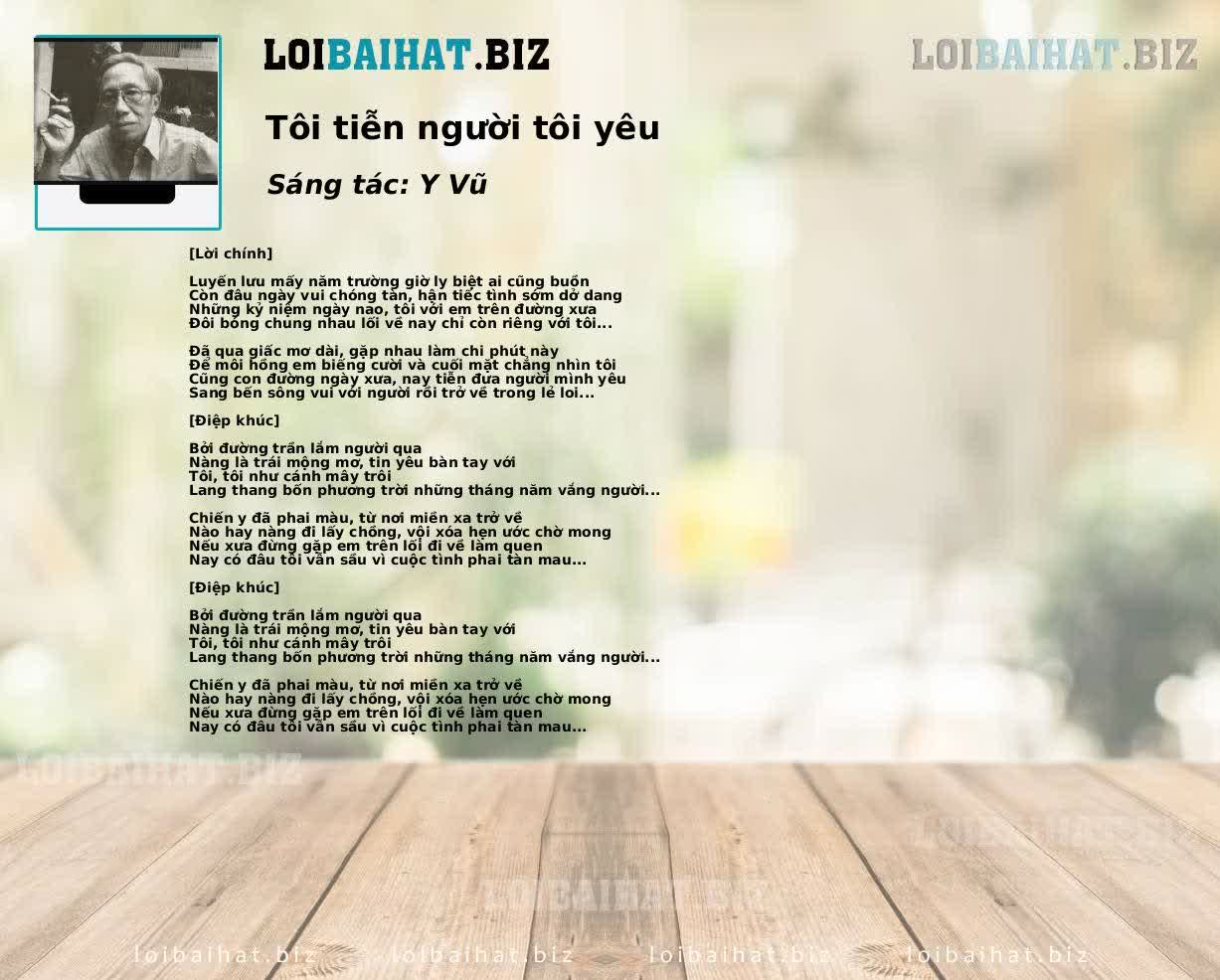 Tôi tiễn người tôi yêu