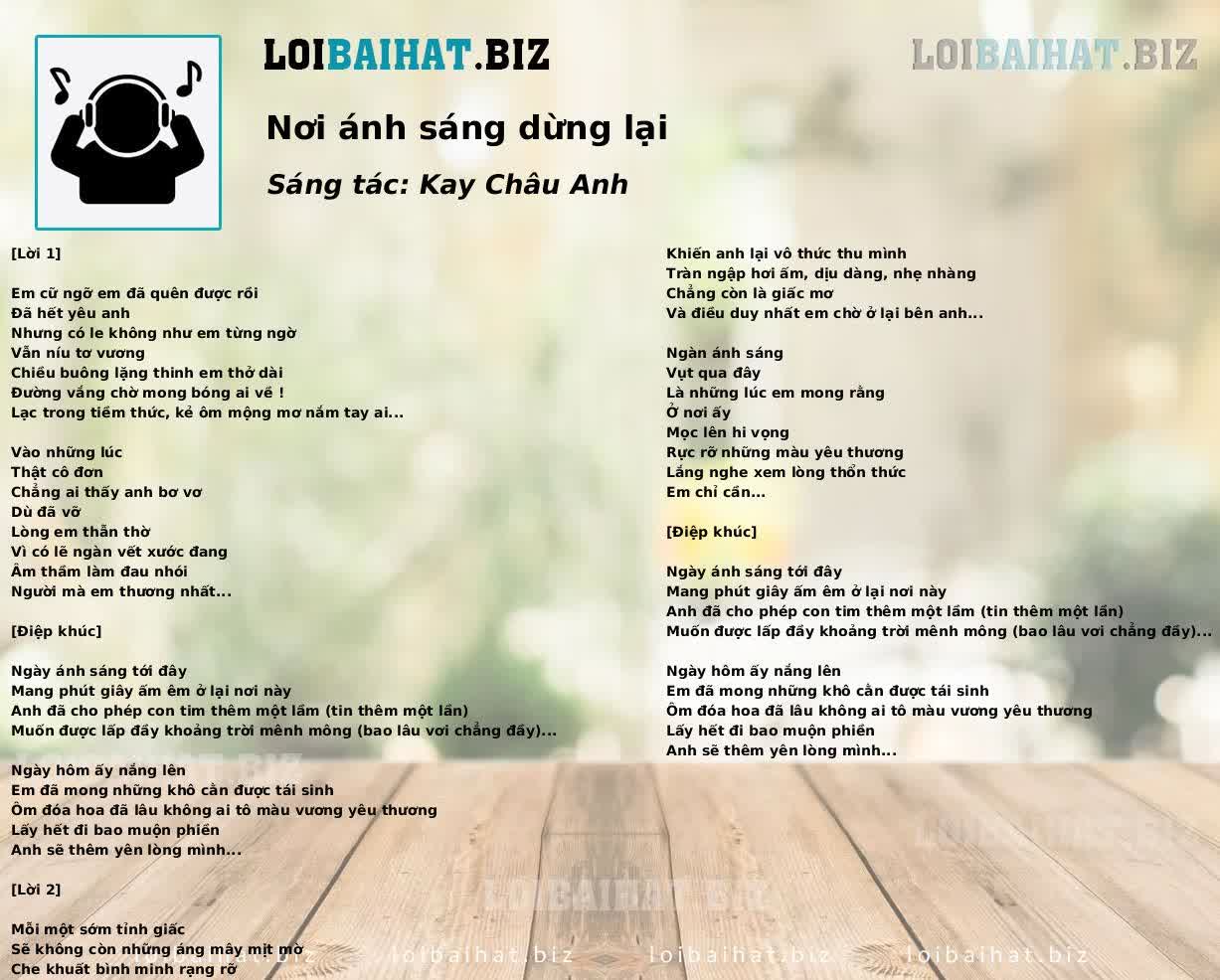 Nơi ánh sáng dừng lại