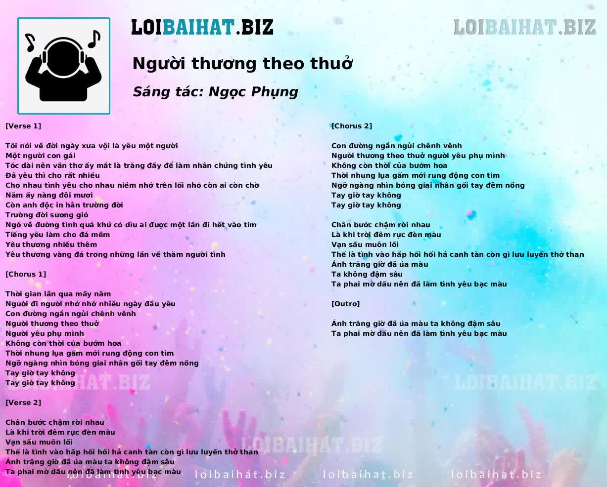 Người thương theo thuở