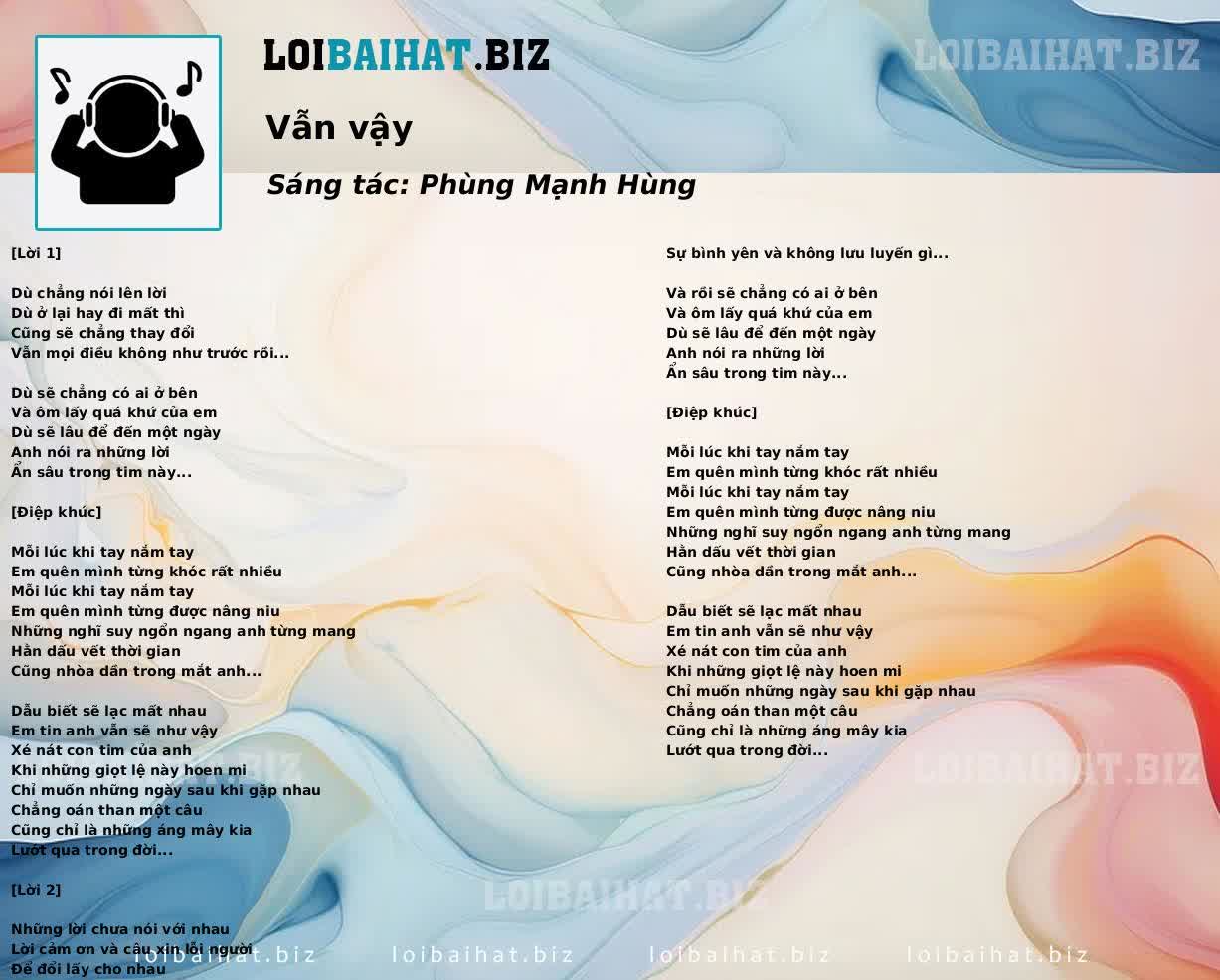 Vẫn vậy