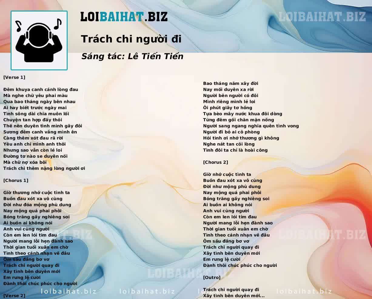 Trách chi người đi