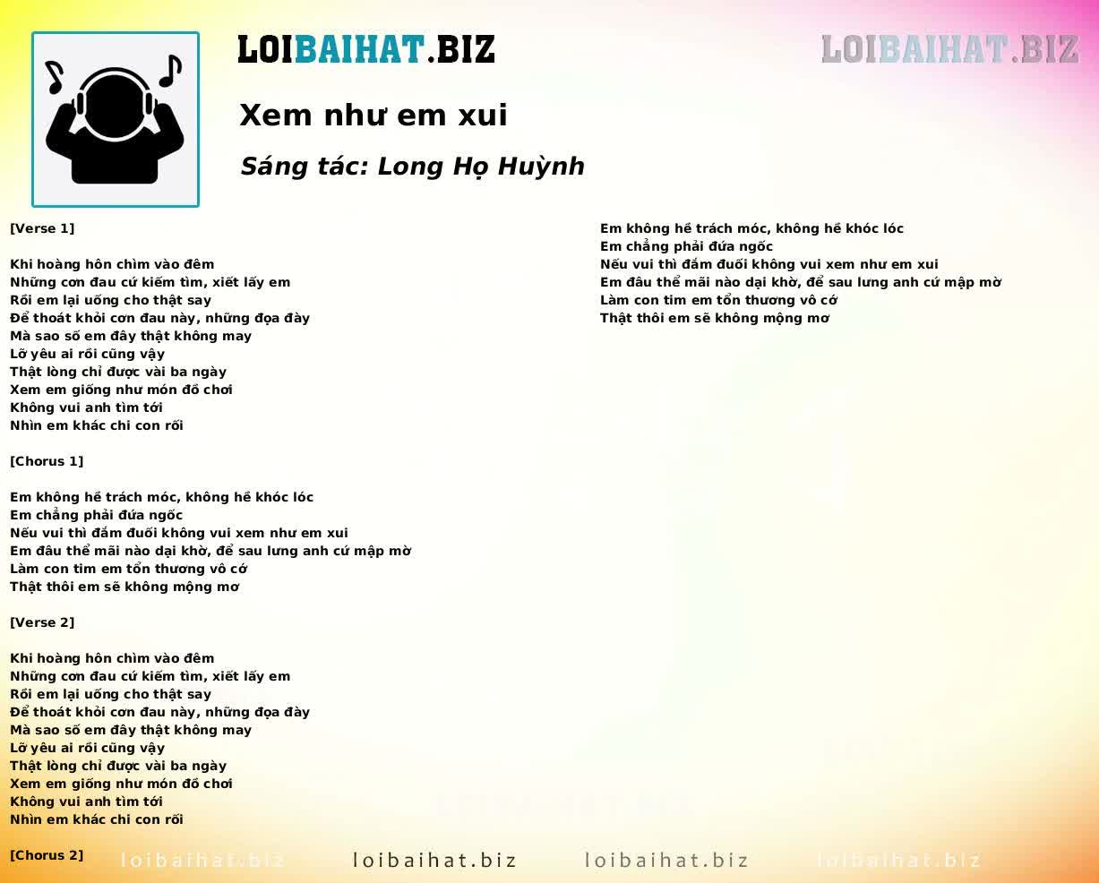 Xem như em xui