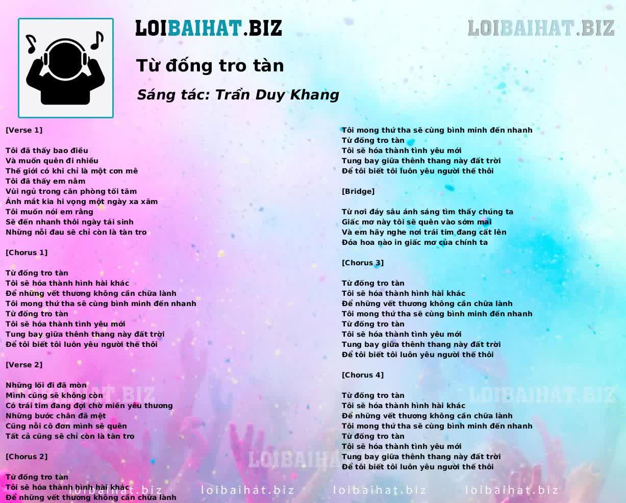 Từ đống tro tàn