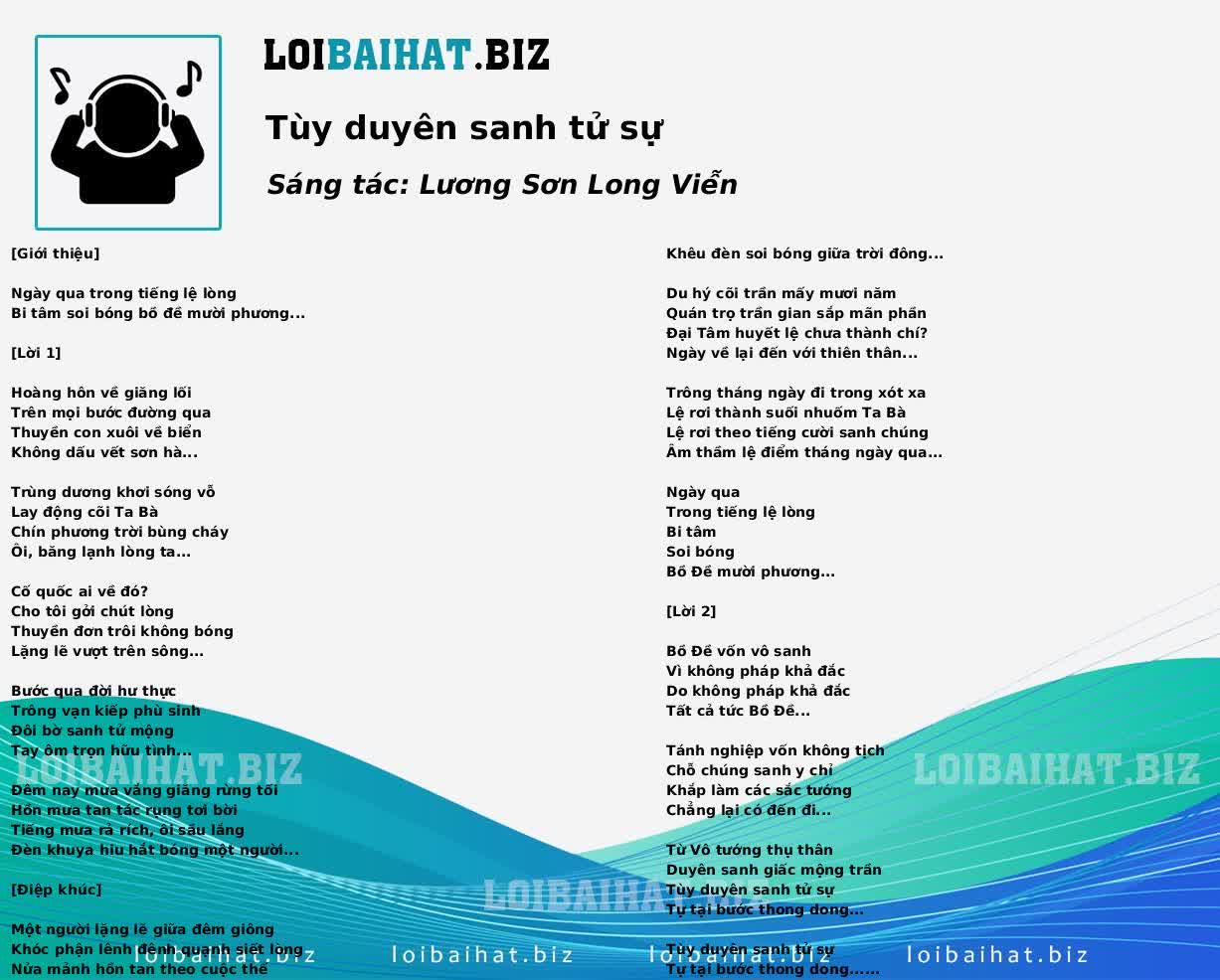 Tùy duyên sanh tử sự