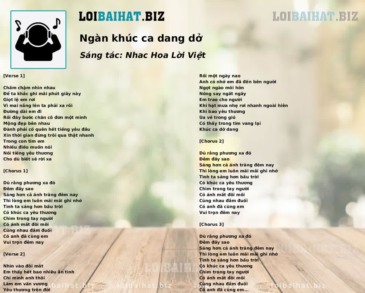 Ngàn khúc ca dang dở