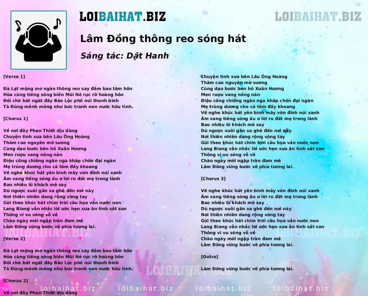 Lâm Đồng thông reo sóng hát