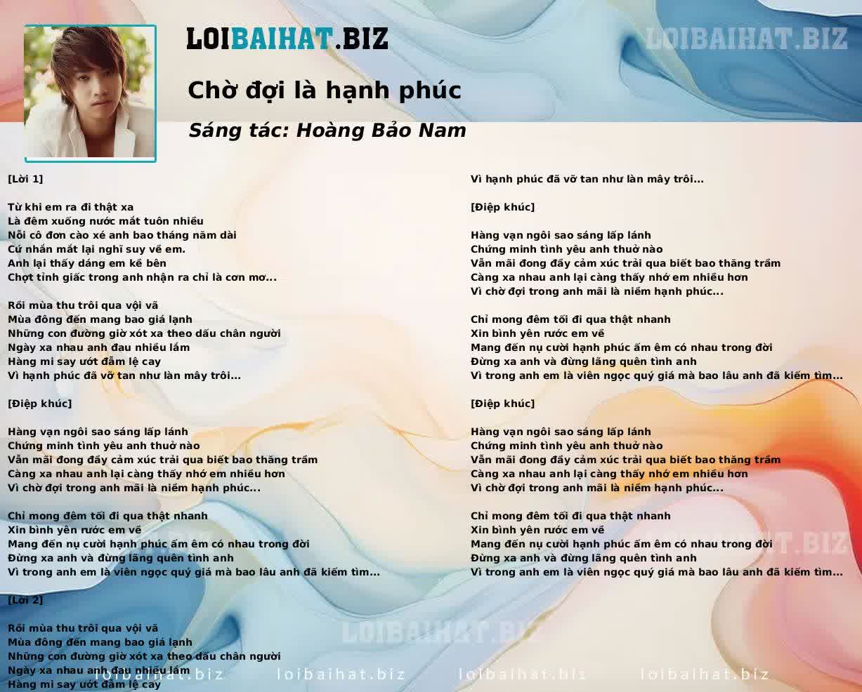 Chờ đợi là hạnh phúc