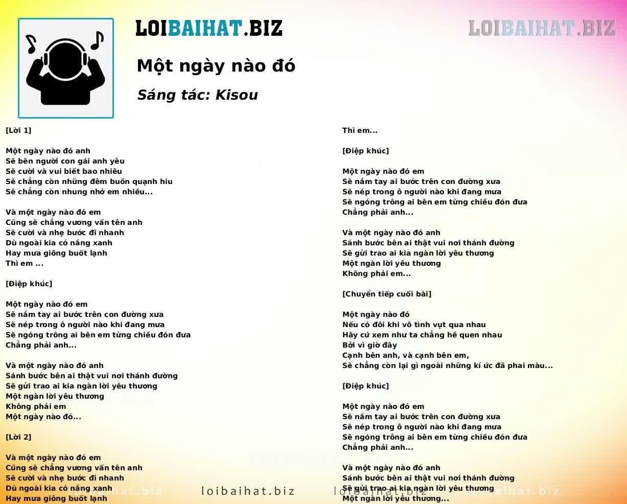 Một ngày nào đó