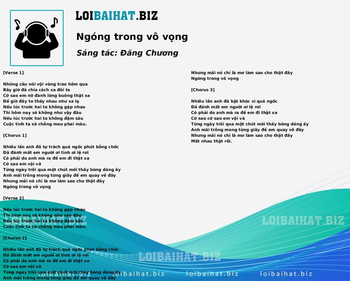 Ngóng trong vô vọng