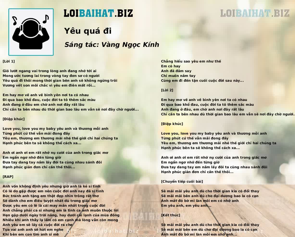Yêu quá đi