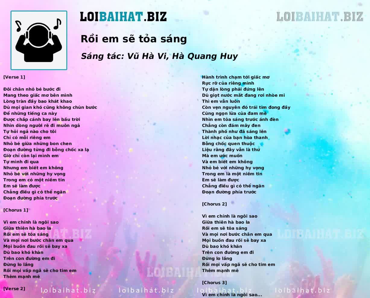 Rồi em sẽ tỏa sáng