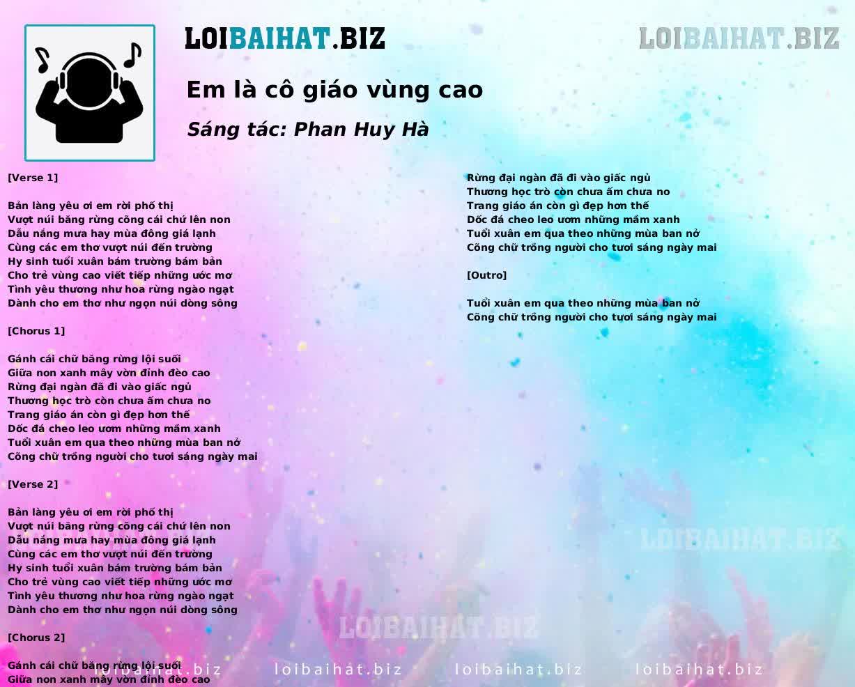 Em là cô giáo vùng cao