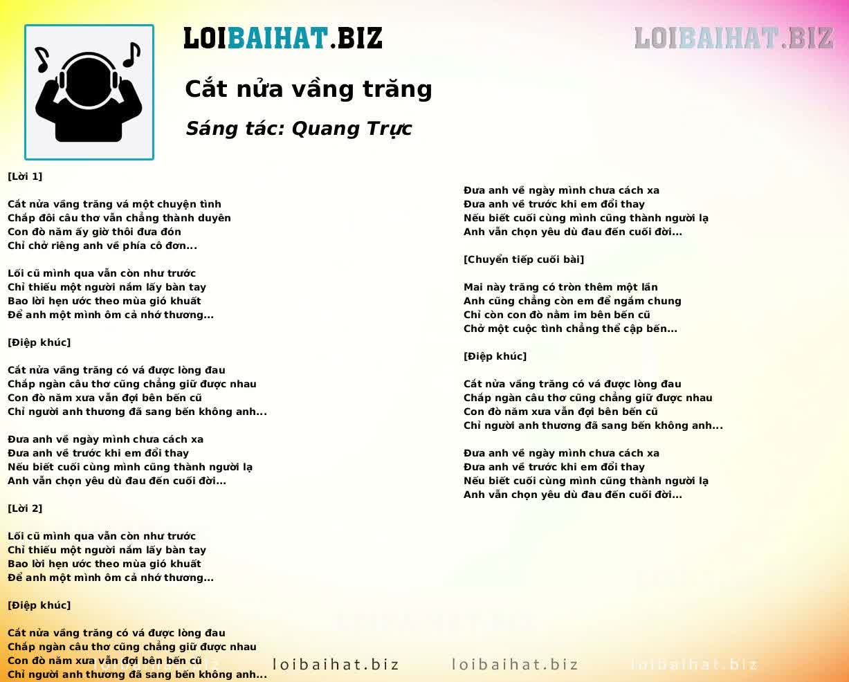 Cắt nửa vầng trăng