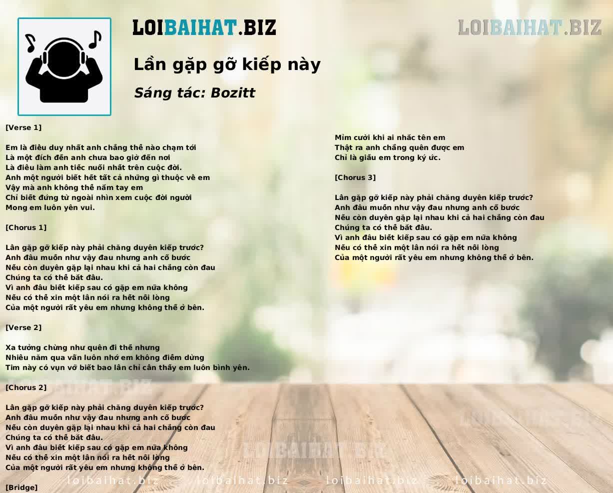 Lần gặp gỡ kiếp này