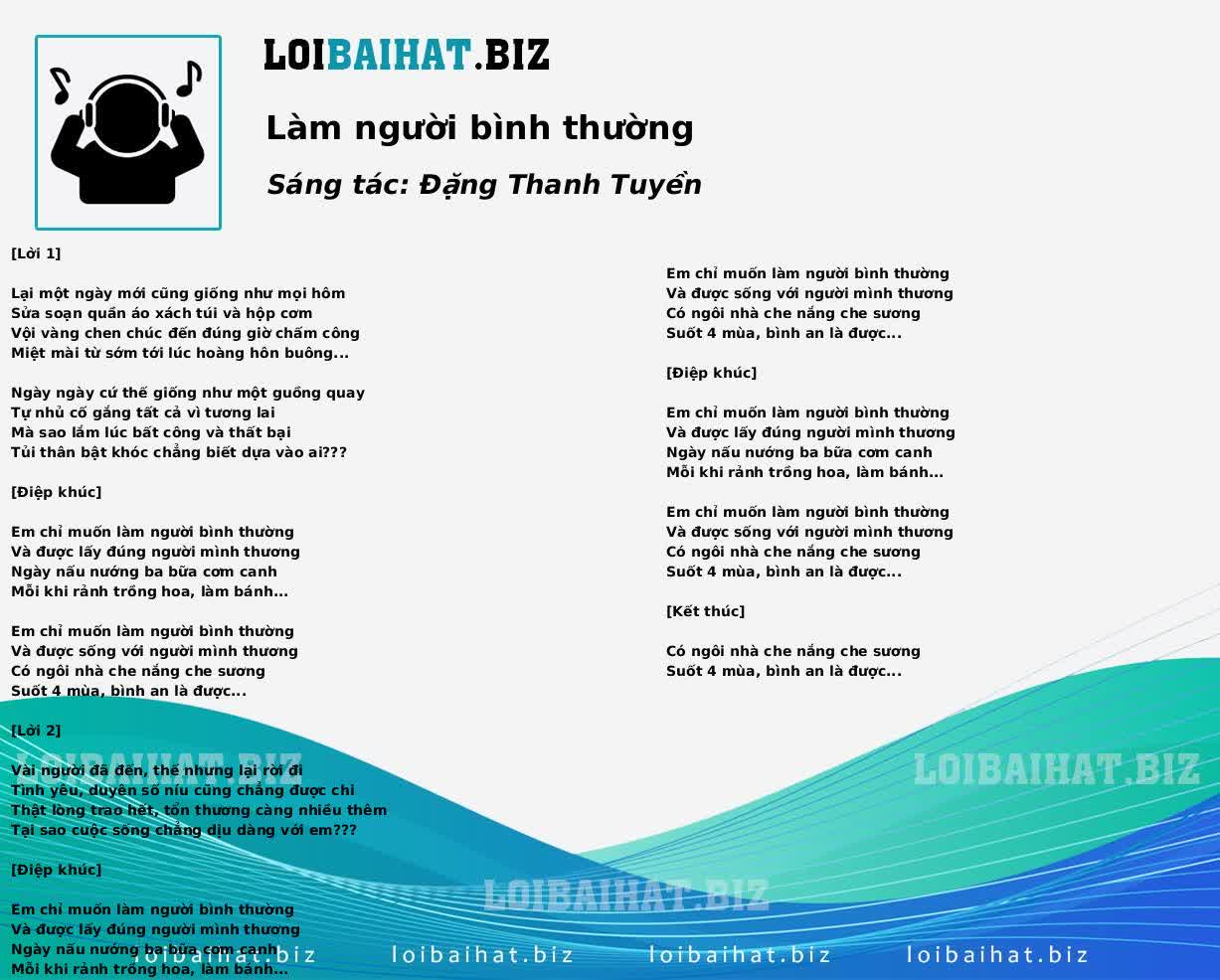 Làm người bình thường