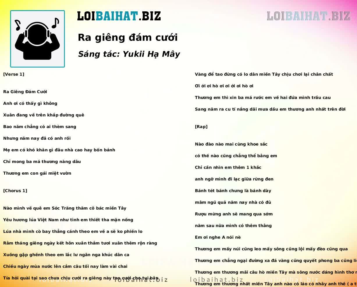 Ra giêng đám cưới