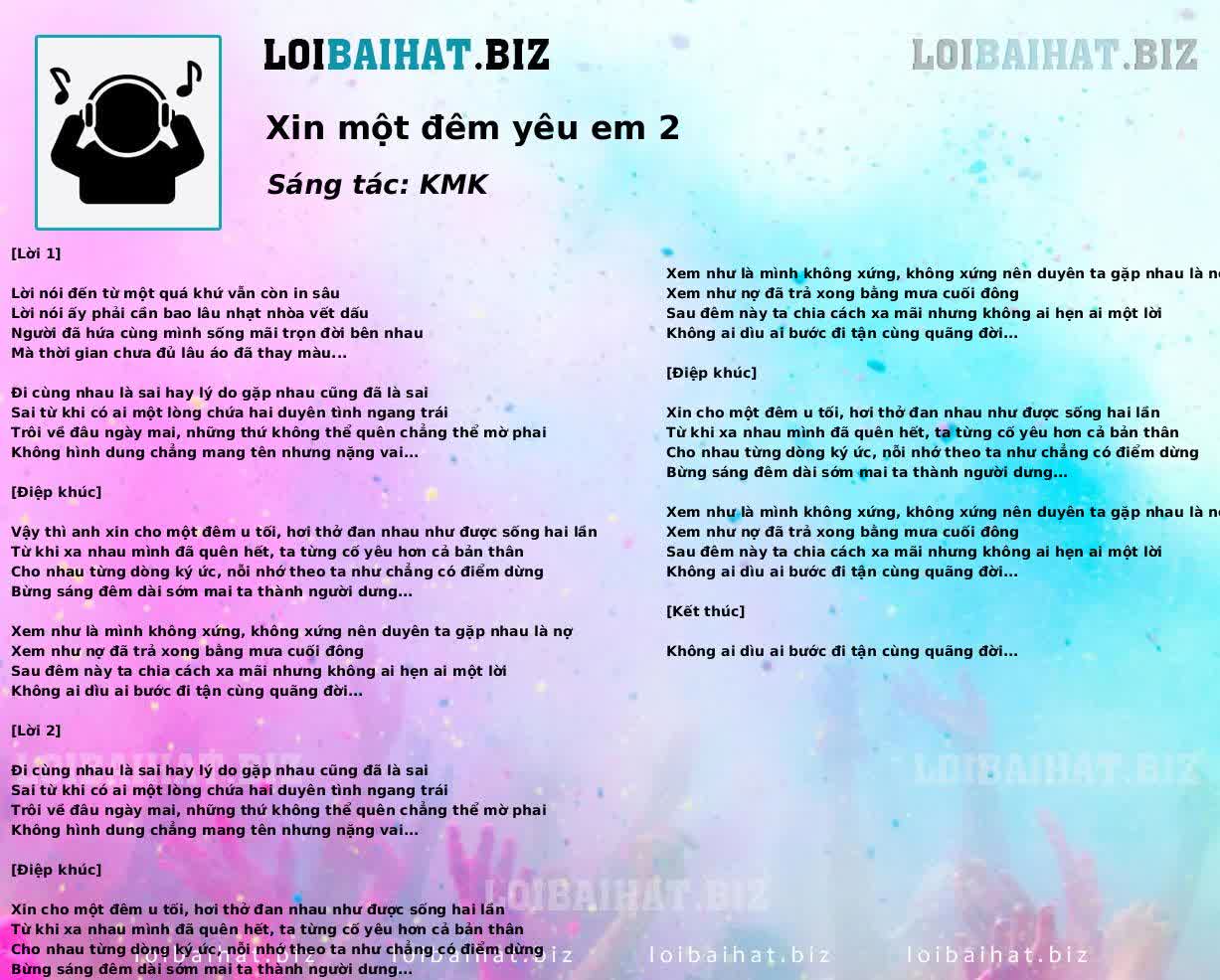 Xin một đêm yêu em 2