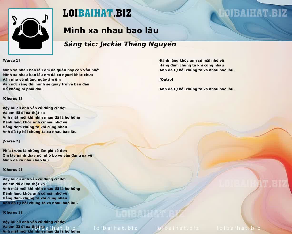 Mình xa nhau bao lâu