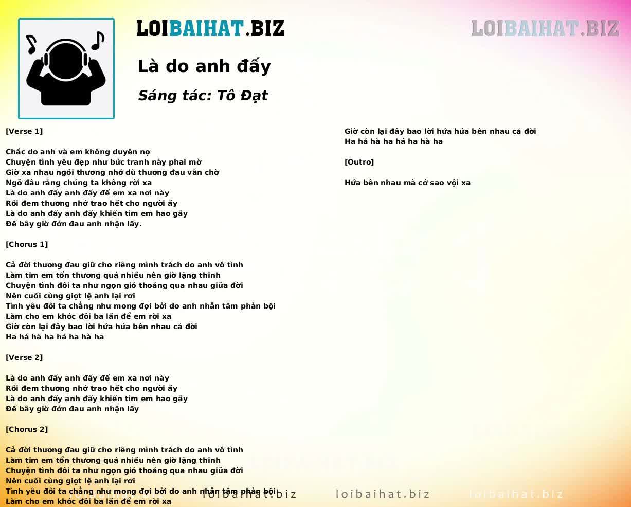 Là do anh đấy