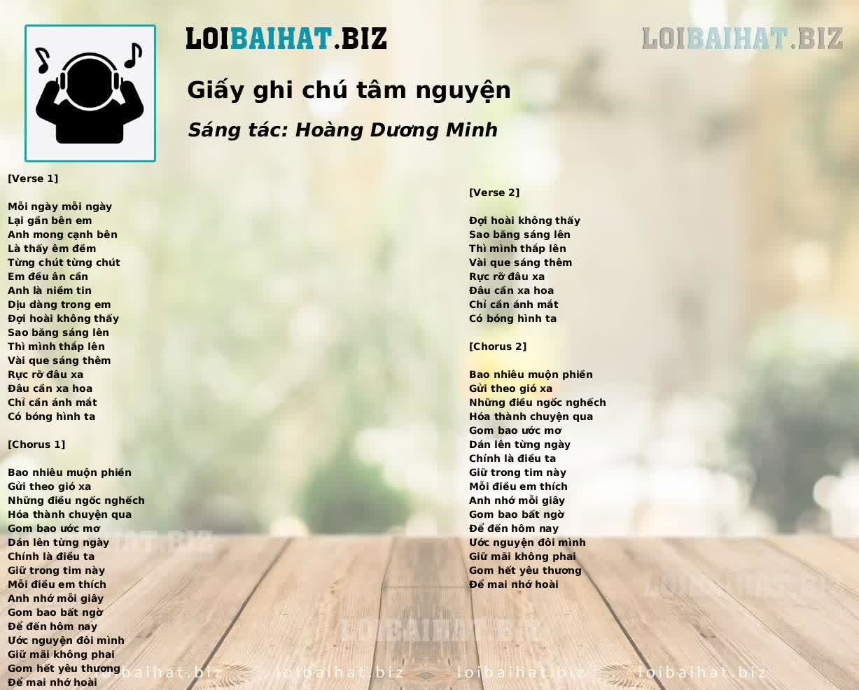 Giấy ghi chú tâm nguyện