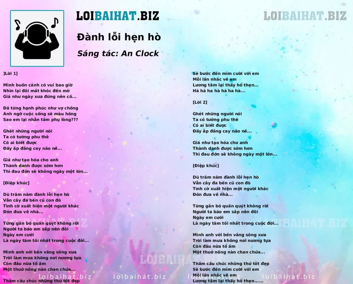 Đành lỗi hẹn hò