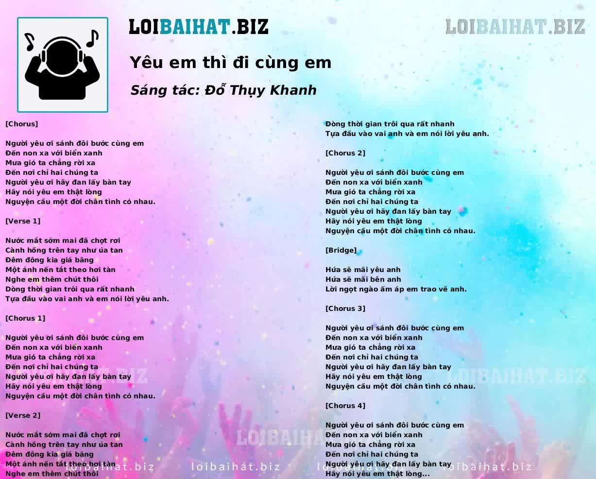 Yêu em thì đi cùng em