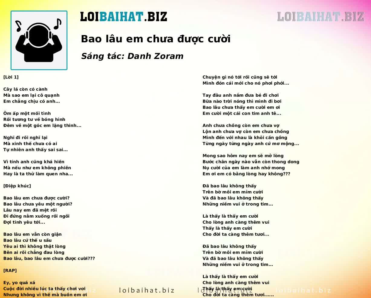 Bao lâu em chưa được cười