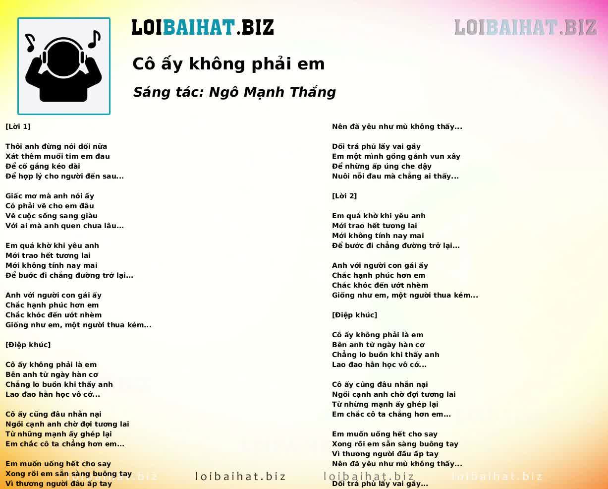 Cô ấy không phải em