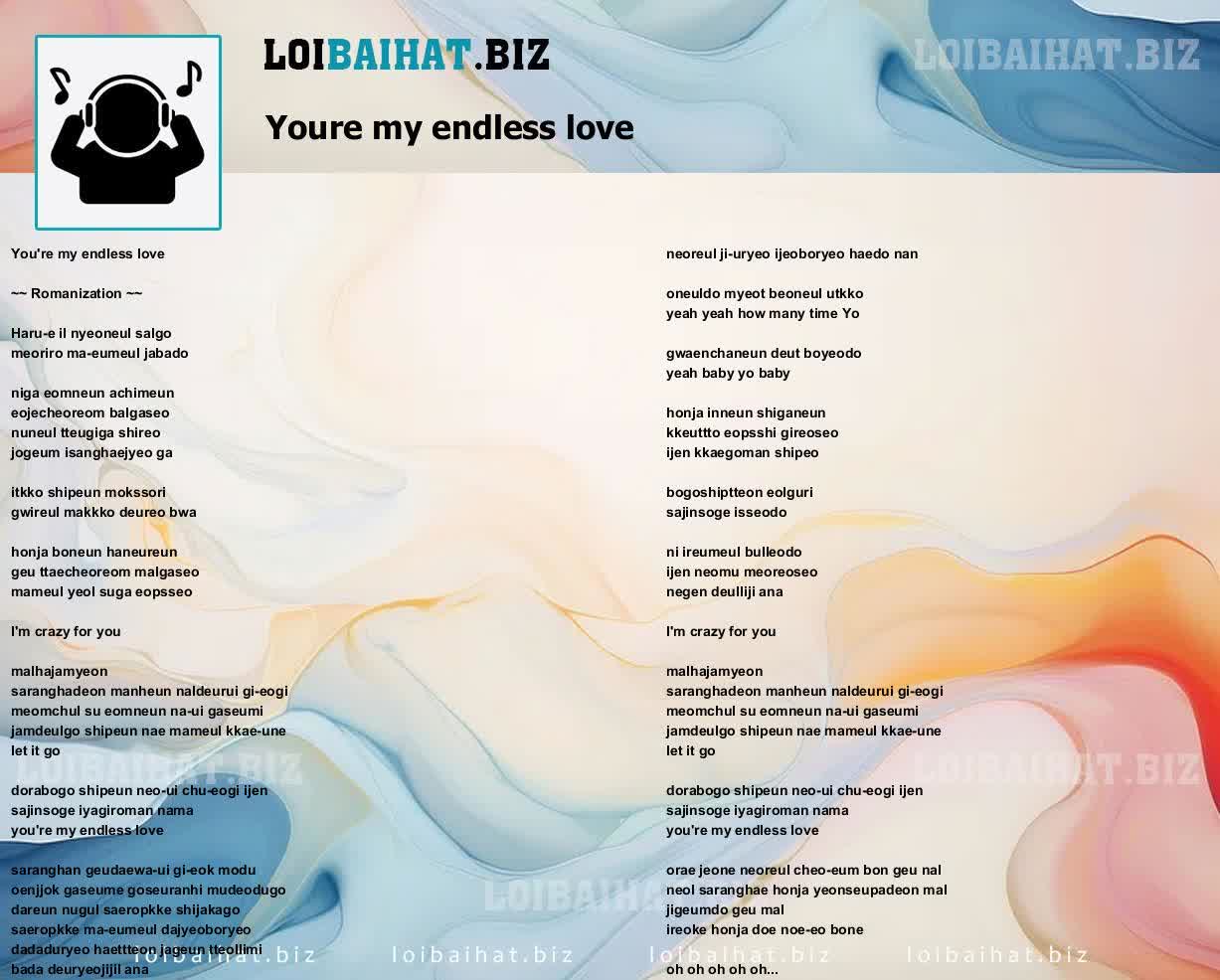 Youre my endless love