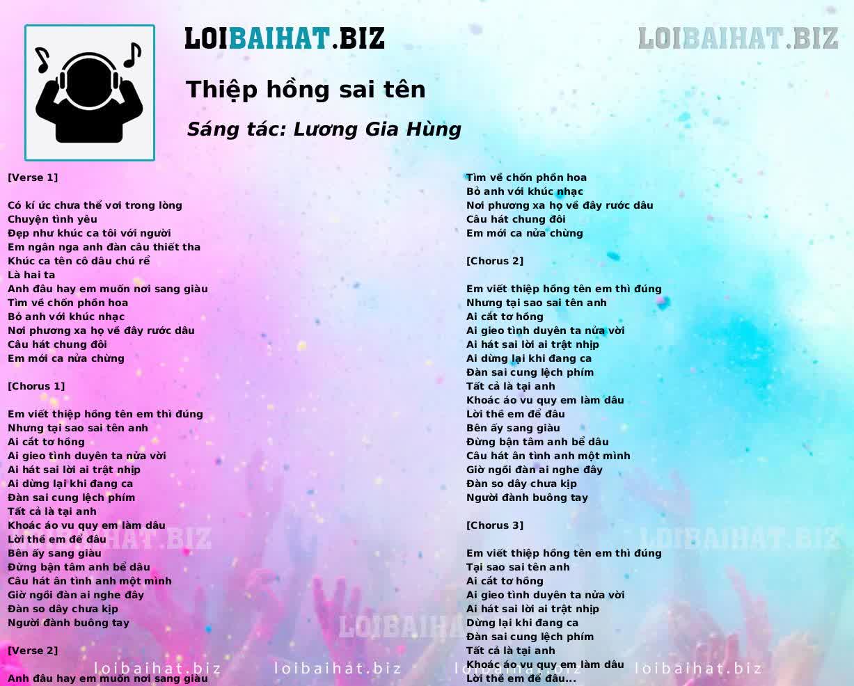 Thiệp hồng sai tên