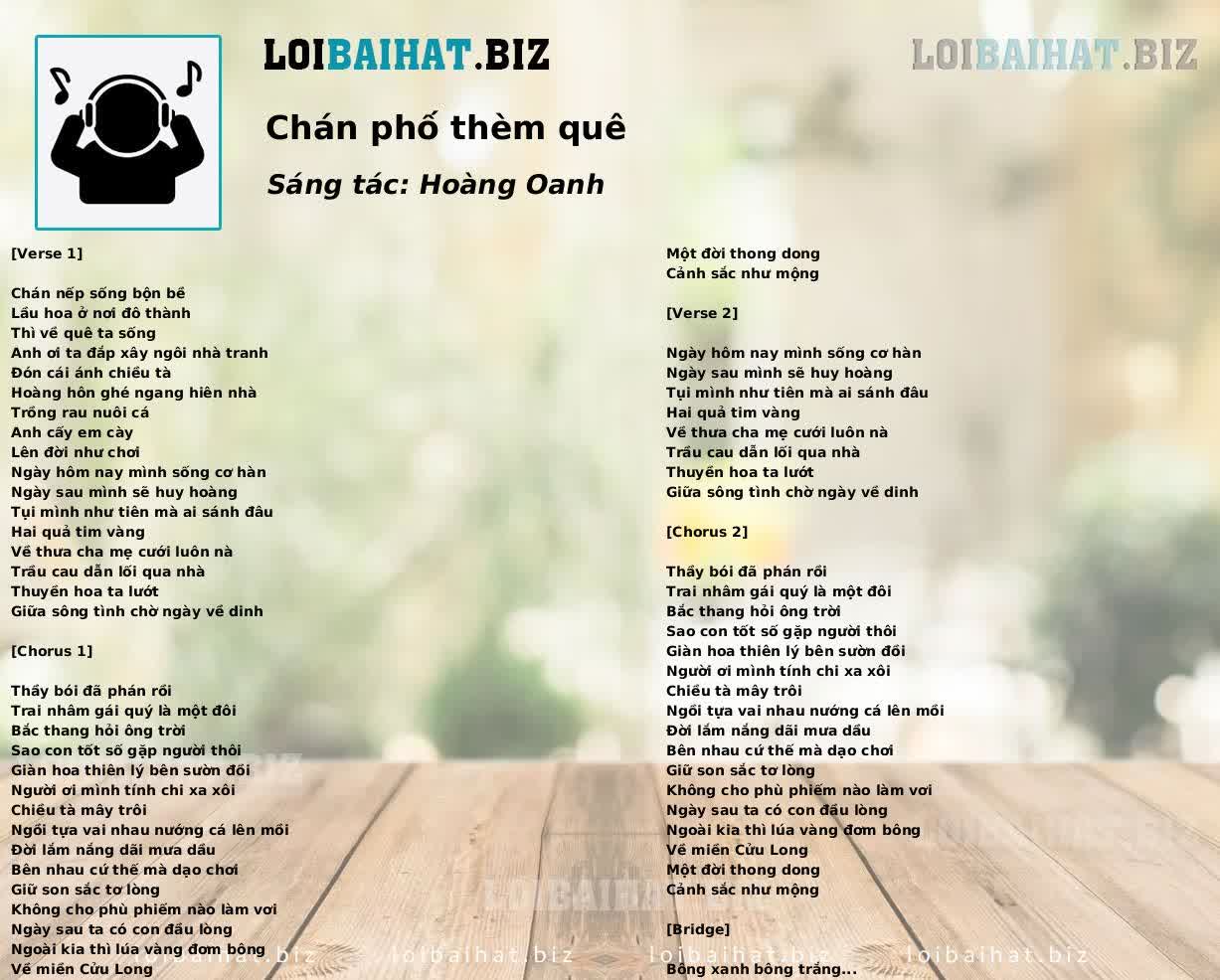 Chán phố thèm quê