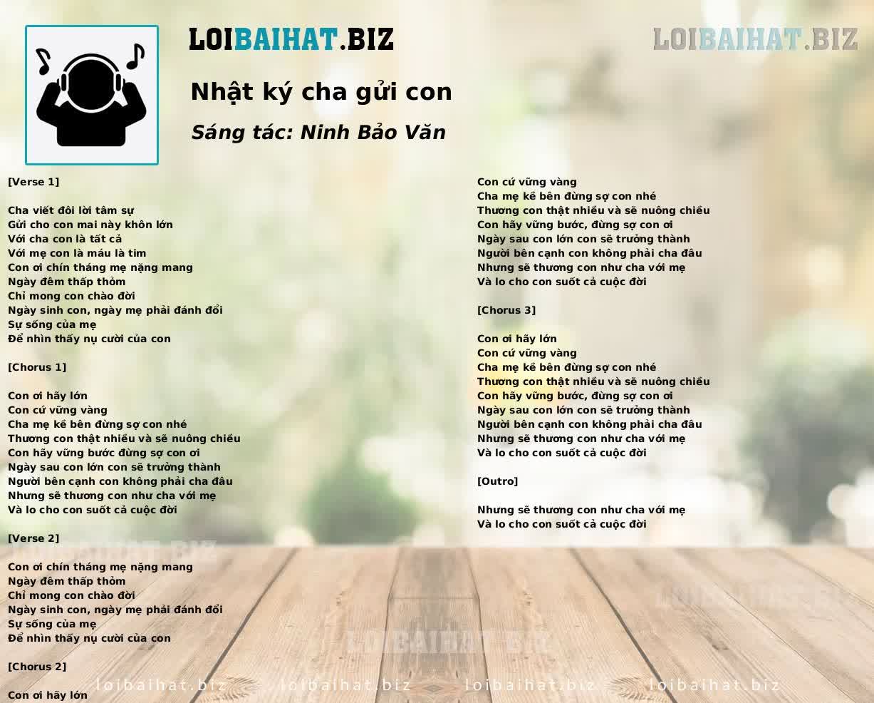 Nhật ký cha gửi con