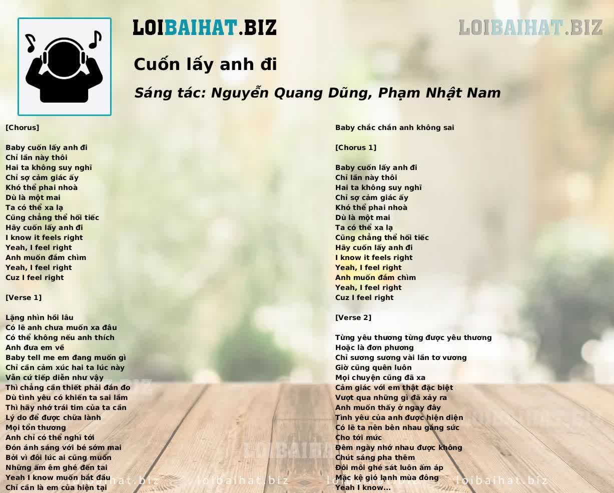 Cuốn lấy anh đi