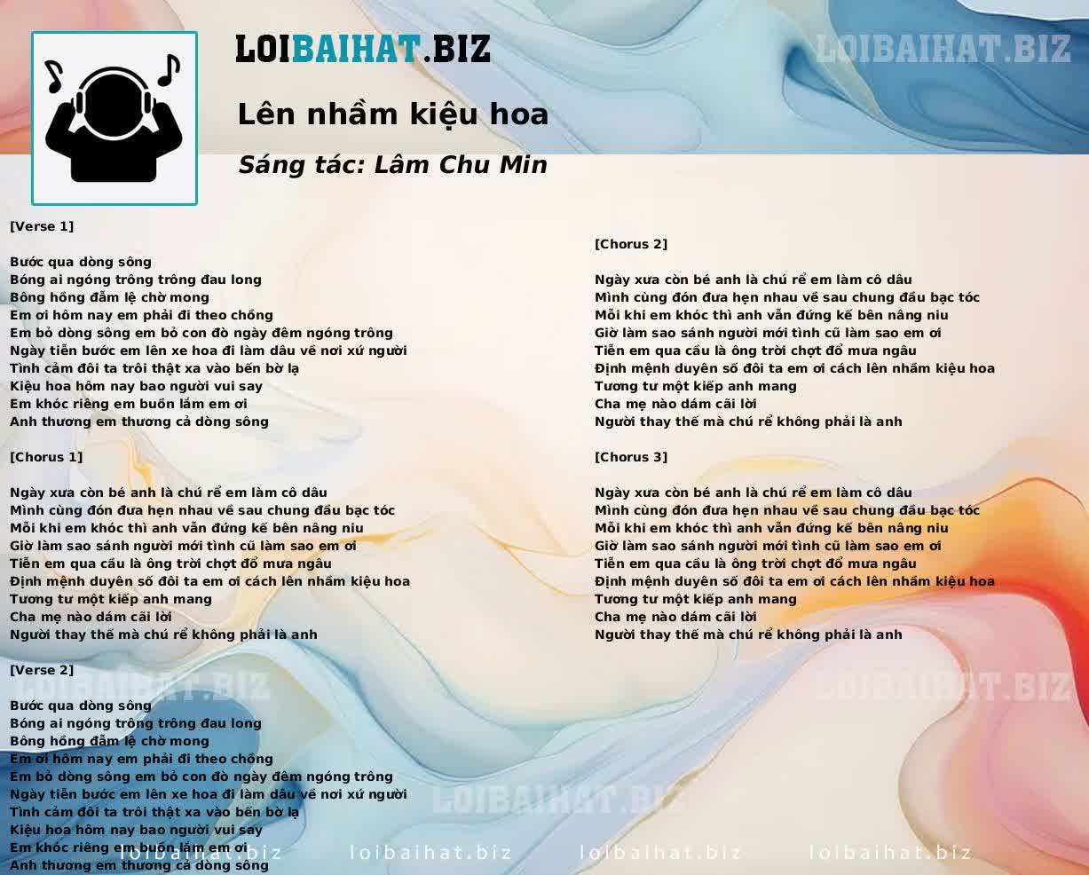 Lên nhầm kiệu hoa
