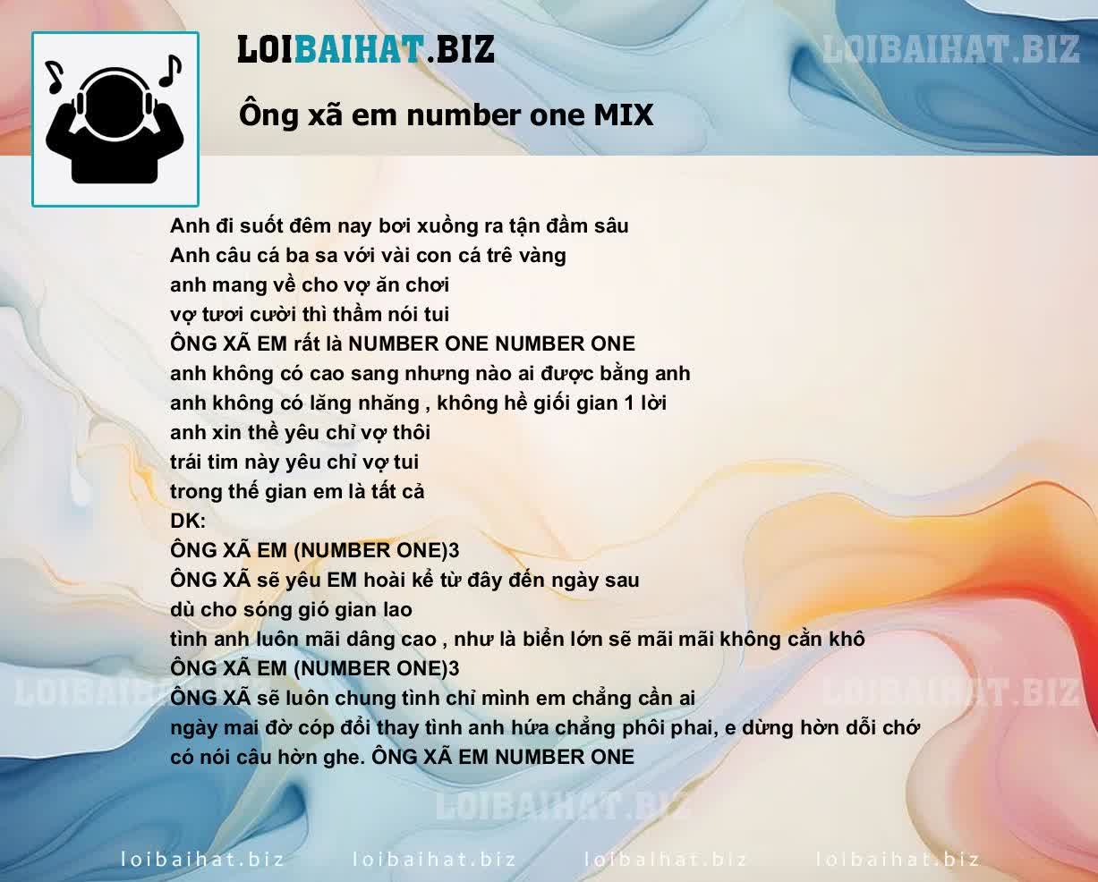 Ông xã em number one MIX