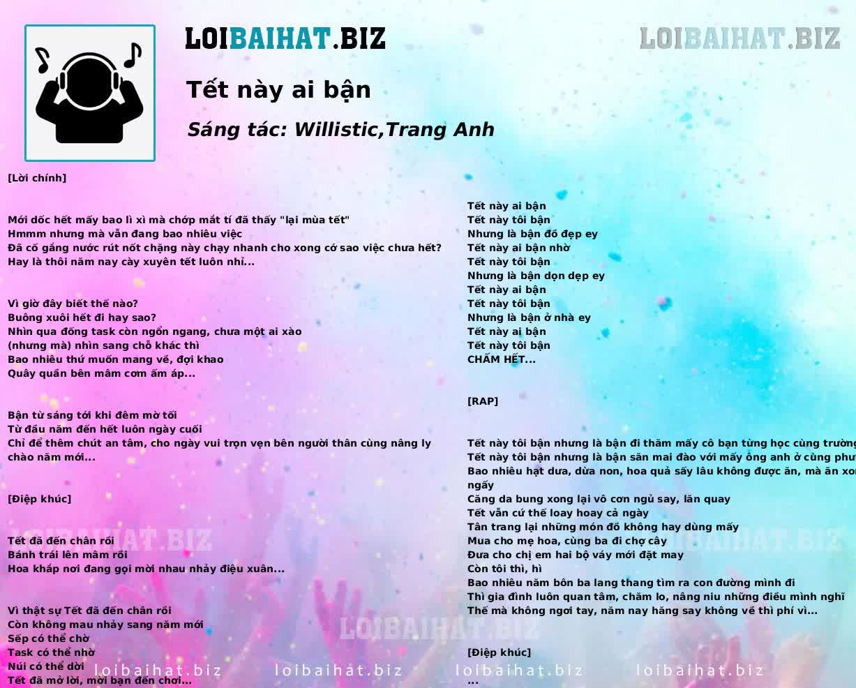 Tết này ai bận