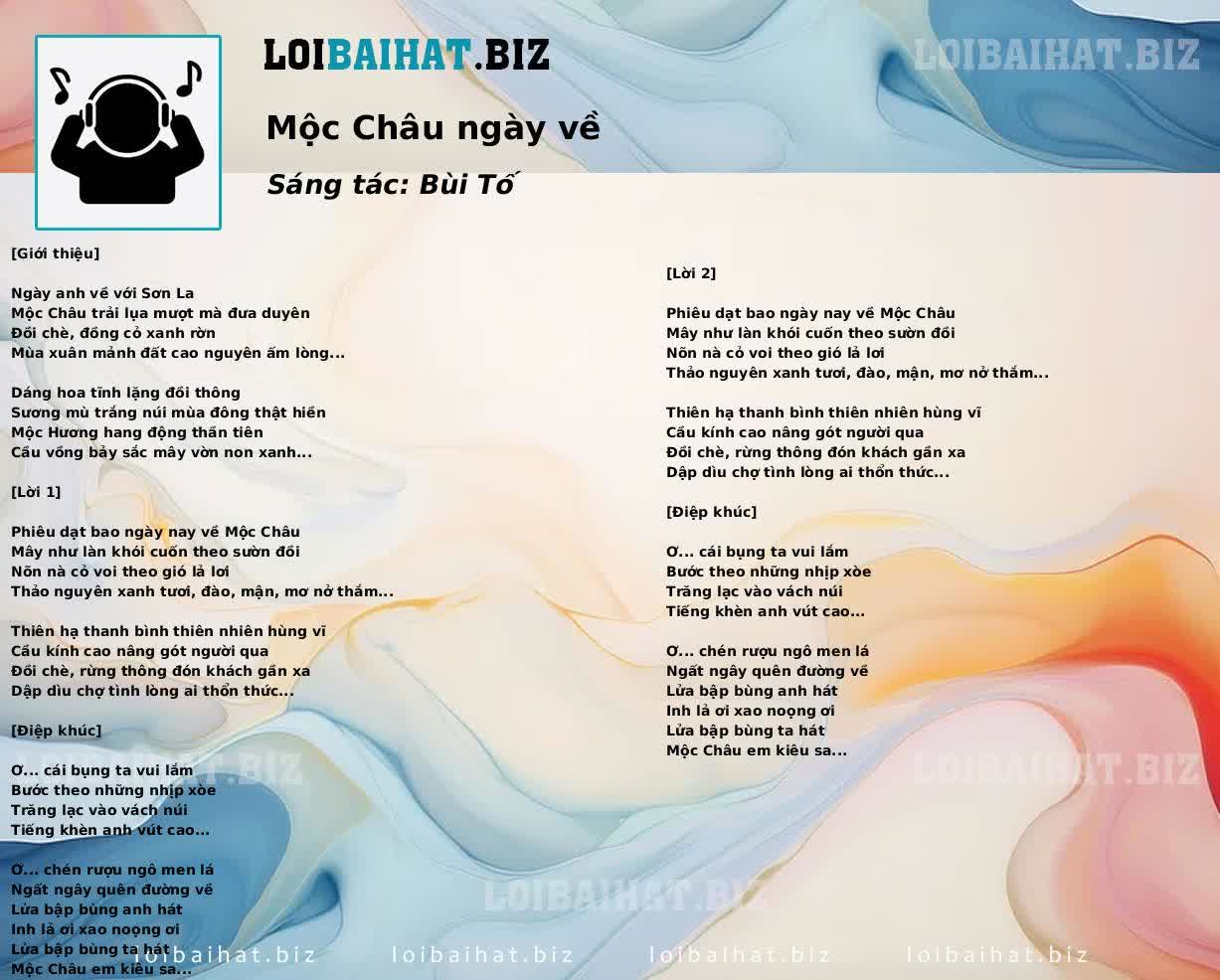 Mộc Châu ngày về