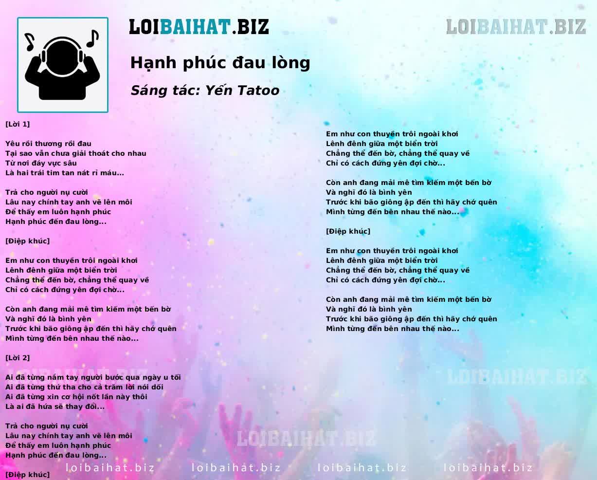 Hạnh phúc đau lòng