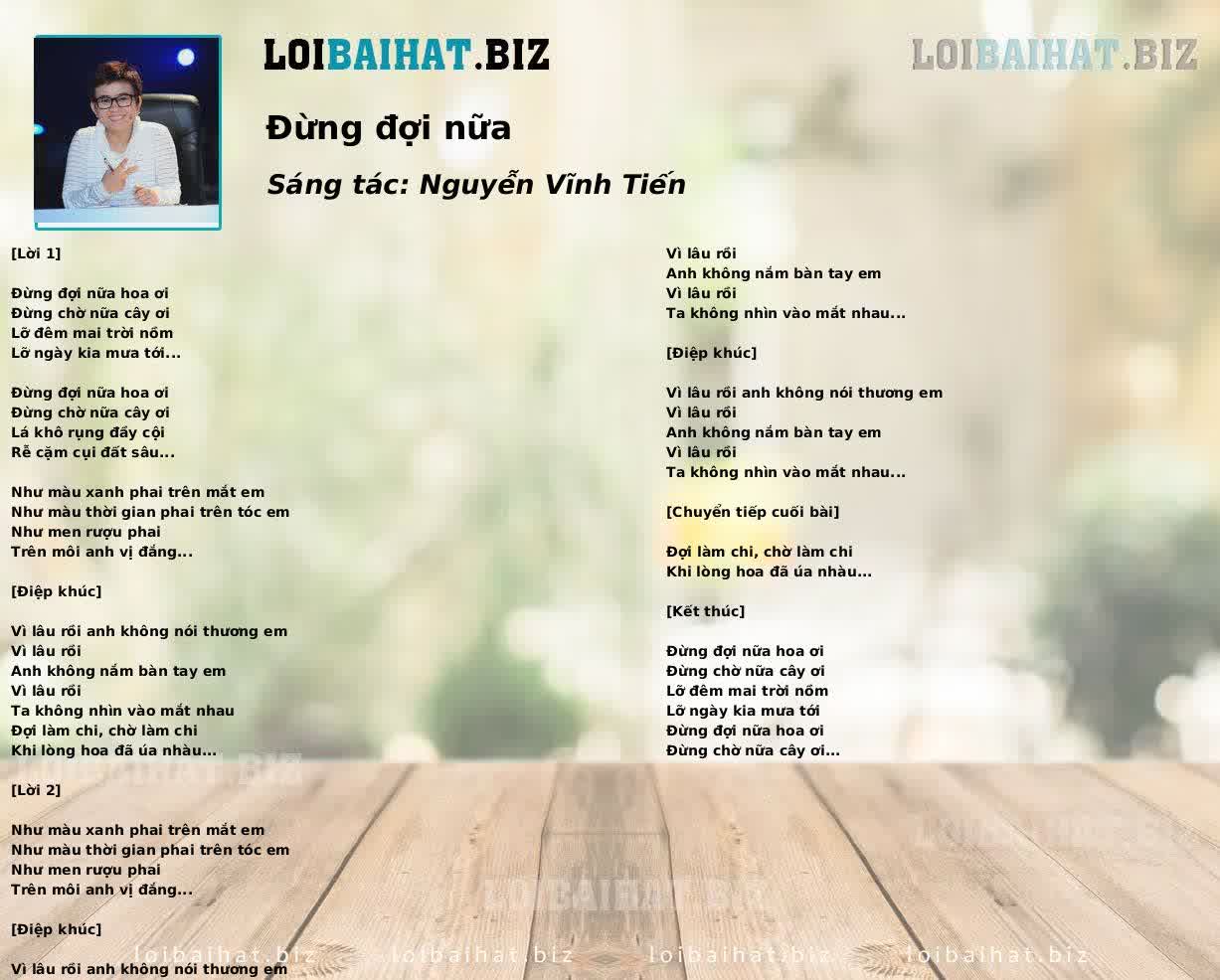 Đừng đợi nữa