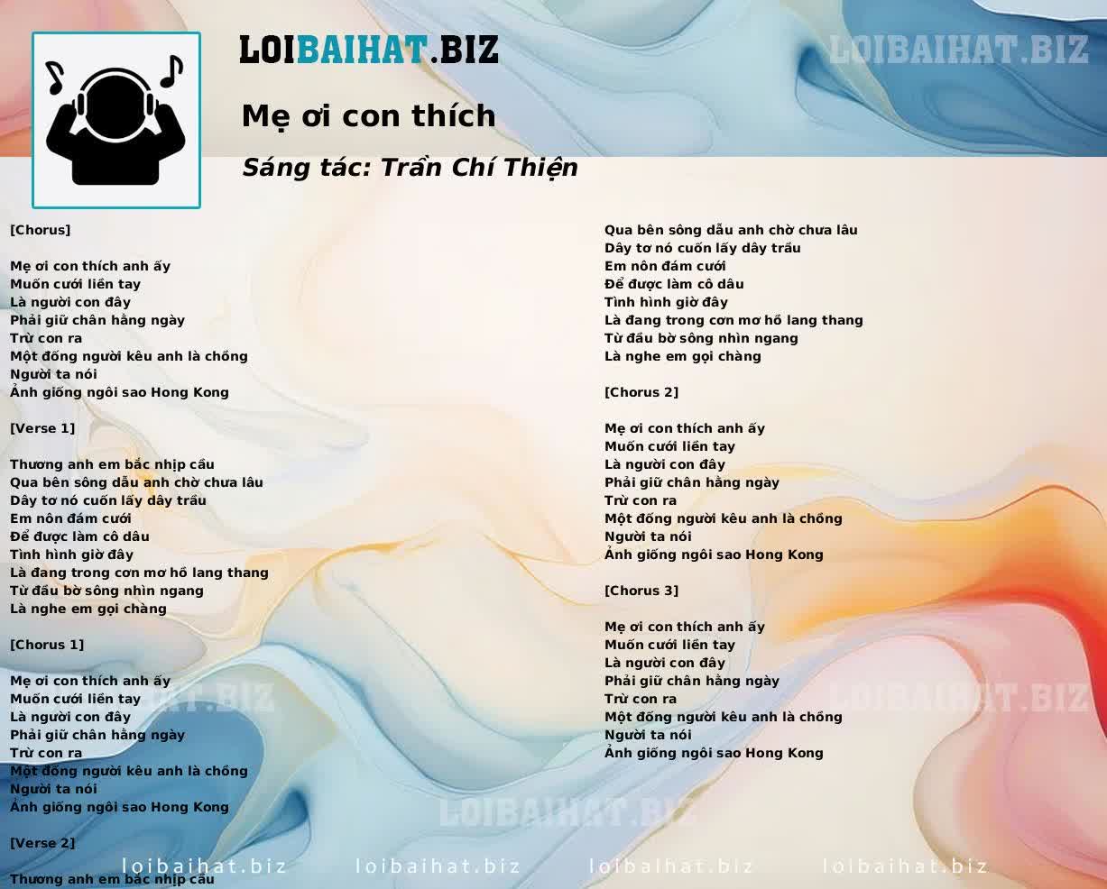 Mẹ ơi con thích