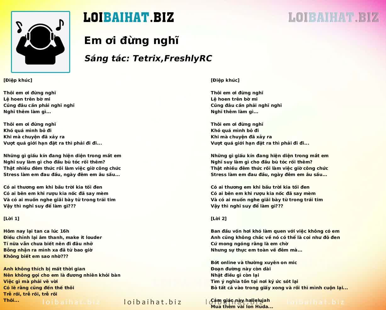 Em ơi đừng nghĩ