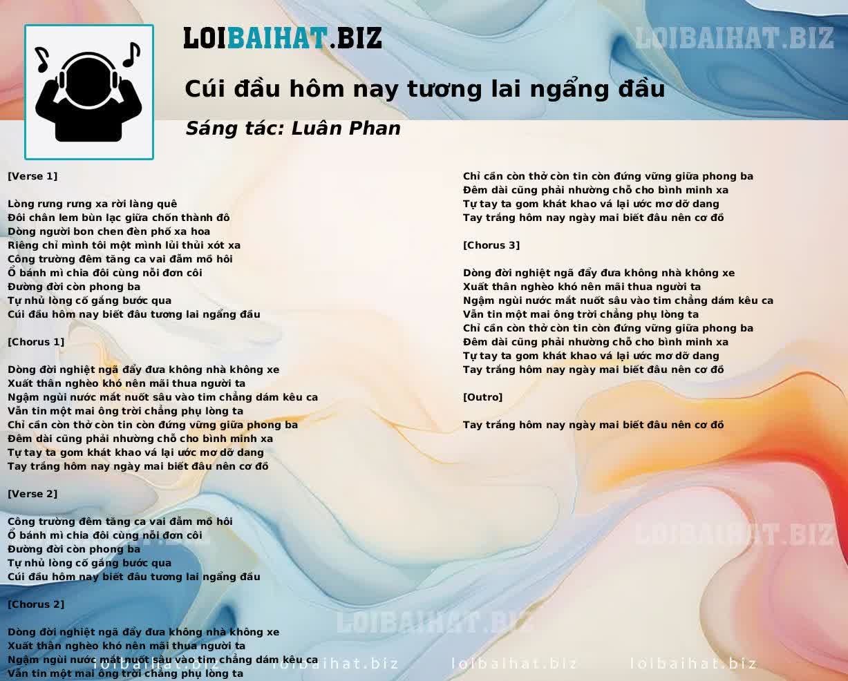 Cúi đầu hôm nay tương lai ngẩng đầu