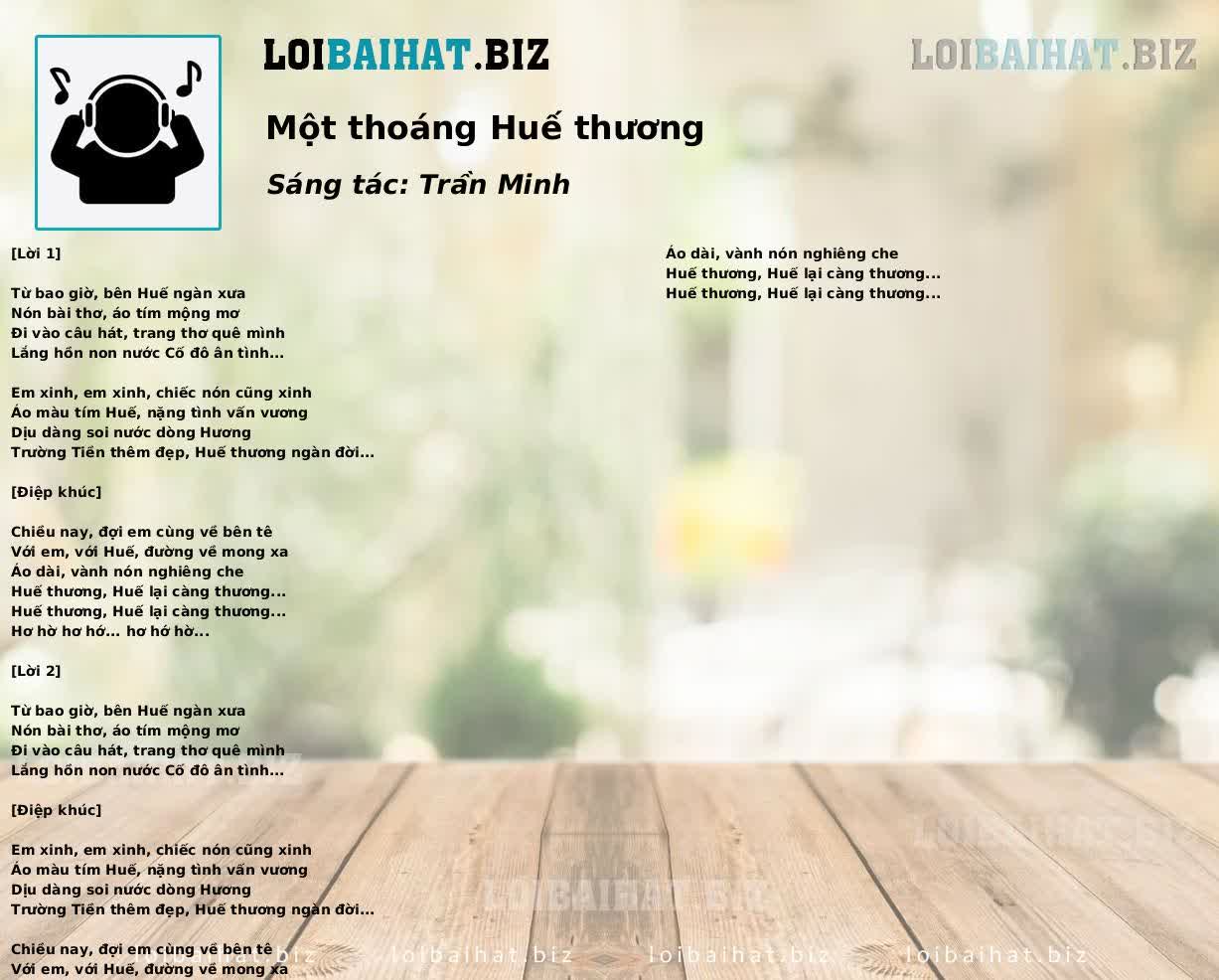 Một thoáng Huế thương