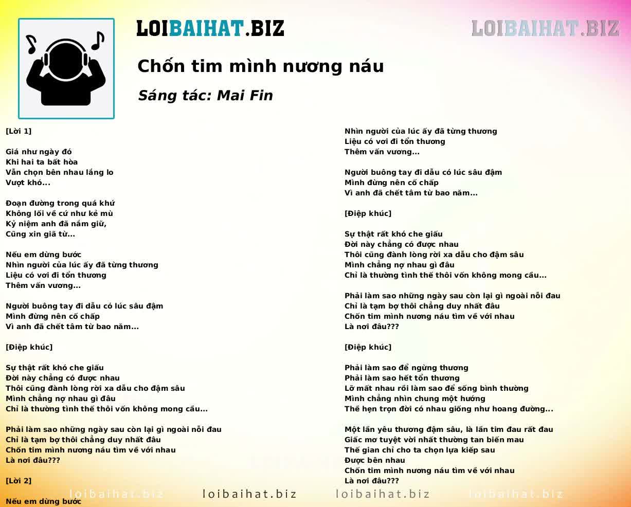 Chốn tim mình nương náu