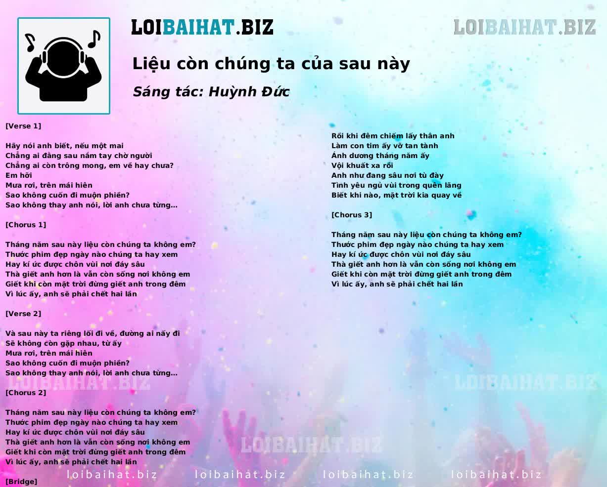 Liệu còn chúng ta của sau này