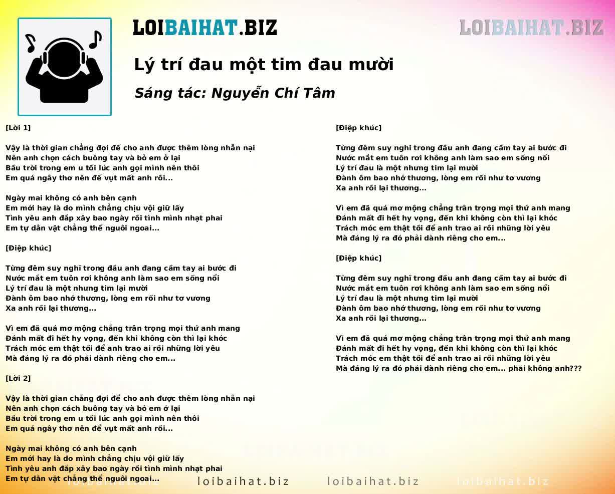 Lý trí đau một tim đau mười