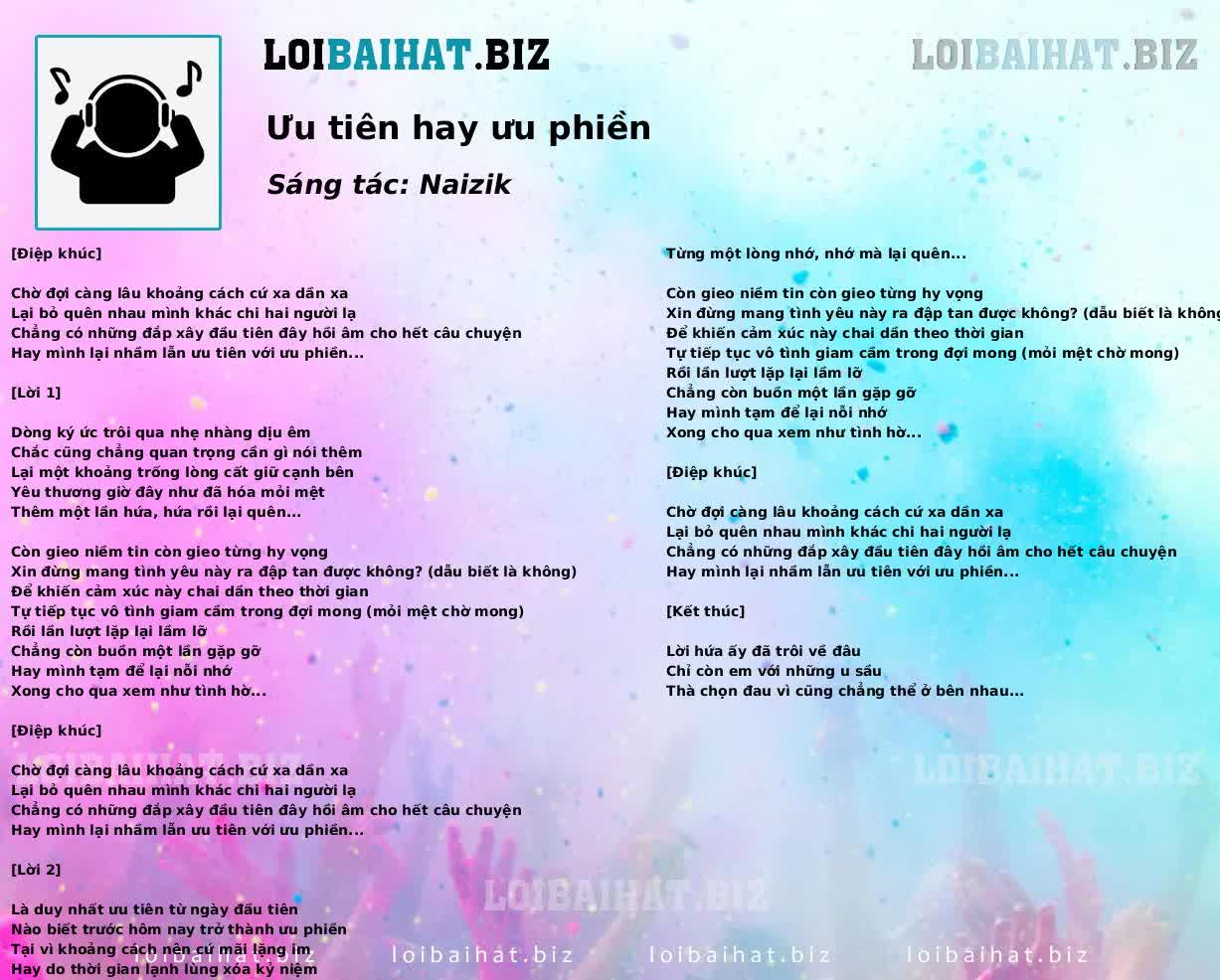 Ưu tiên hay ưu phiền