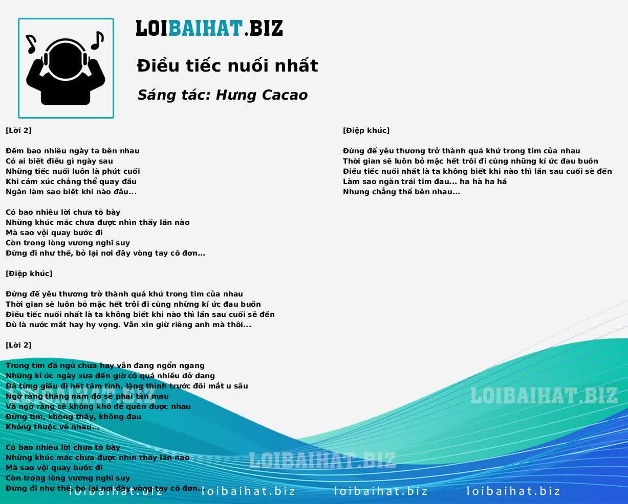 Điều tiếc nuối nhất